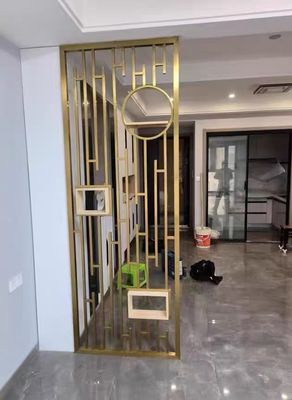 Low Maintenance Stainless Steel Screen Partition For Indoor Metal Room Divider