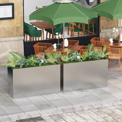 Custom Square Stainless Steel Flowerpot For Indoor And Outdoor Areas