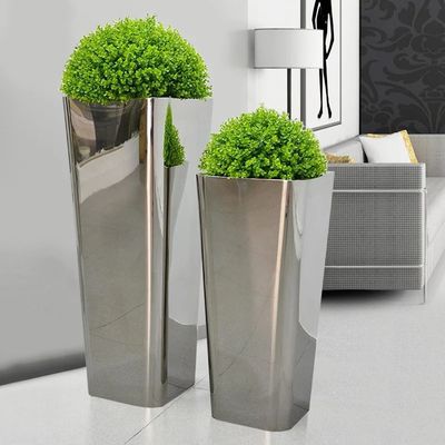 Customizable Shape Stainless Steel Flowerpot Rust Resistance