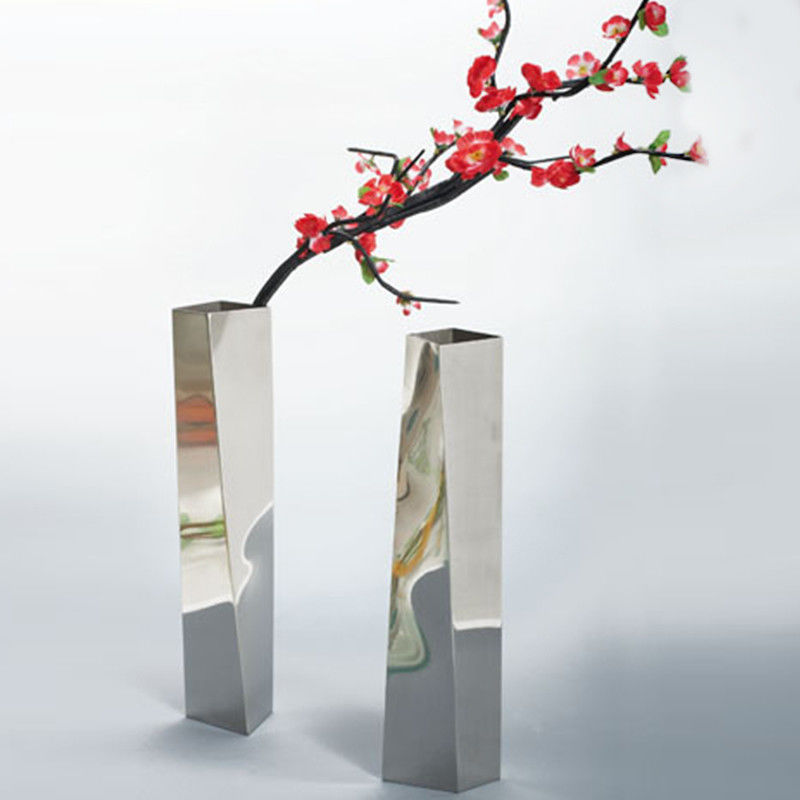 Custom Various Specifications Stainless Steel Metal Round Cylindrical Home Decor Floor Vases