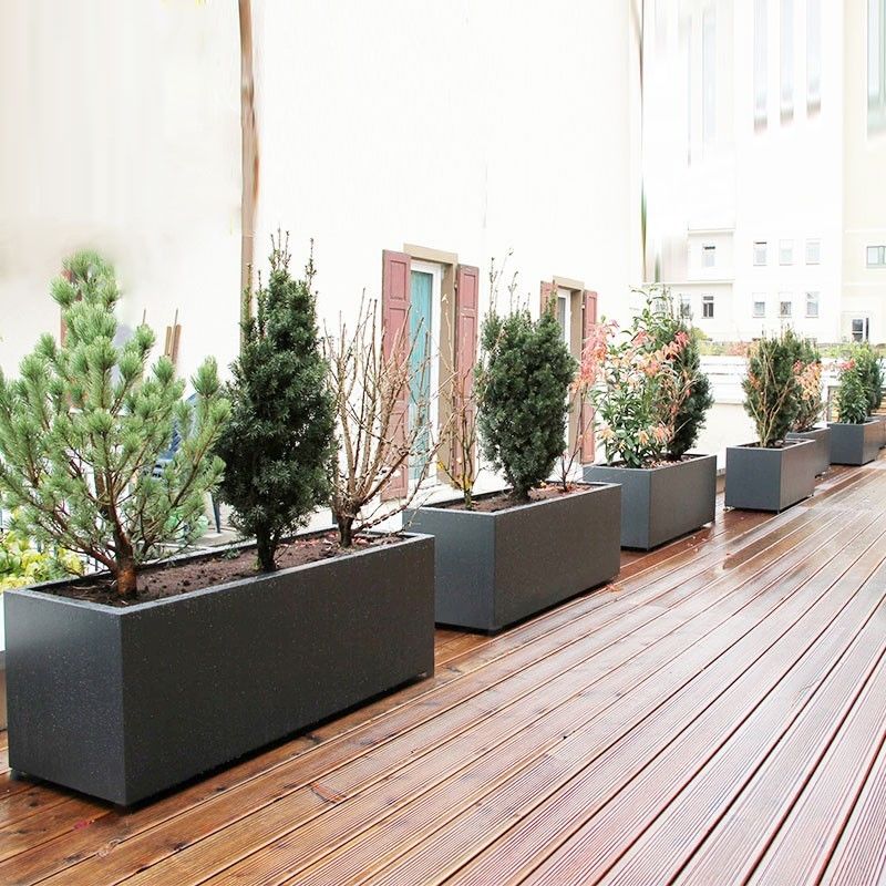 Custom Size Stainless Steel Flowerpot High Durability Indoor Outdoor