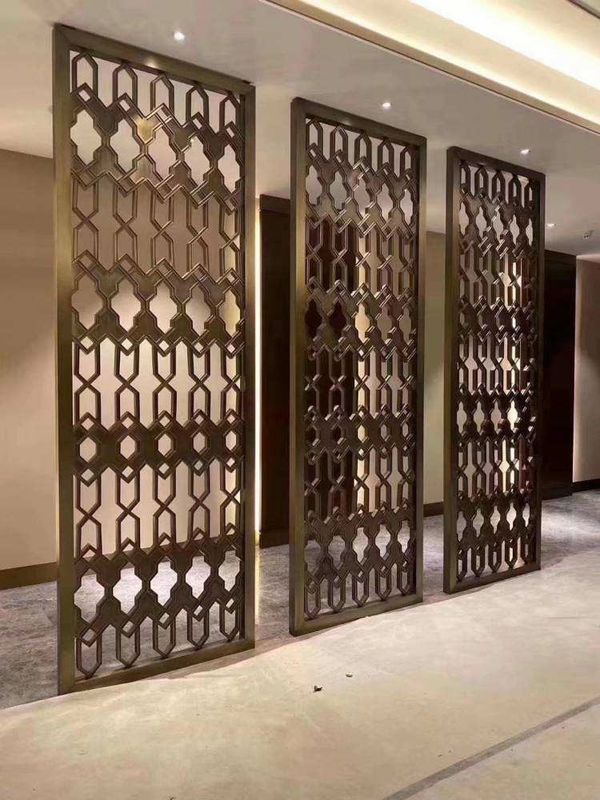 Stainless Steel Screen Partition Room Dividers Contemporary Indoor Metal Divider
