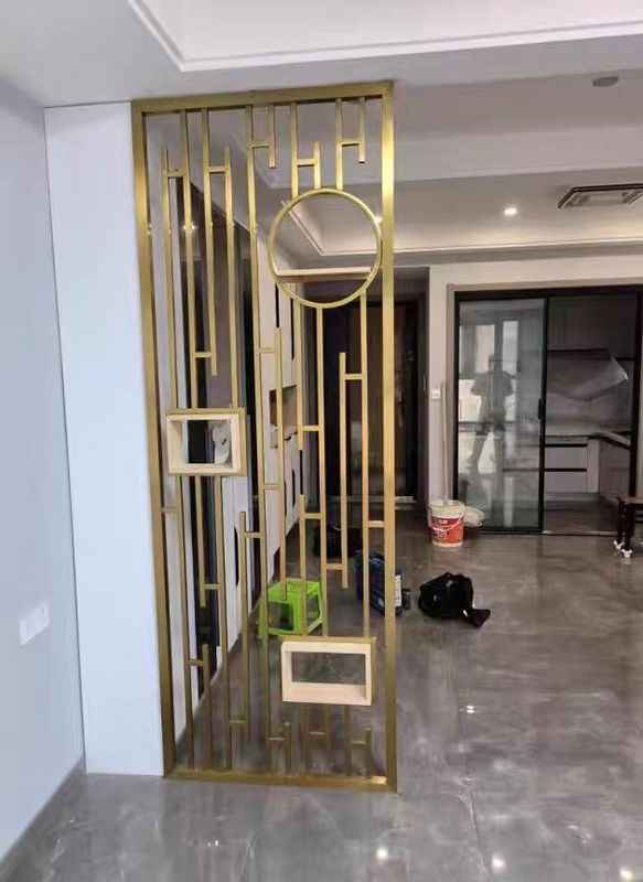 Low Maintenance Stainless Steel Screen Partition For Indoor Metal Room Divider