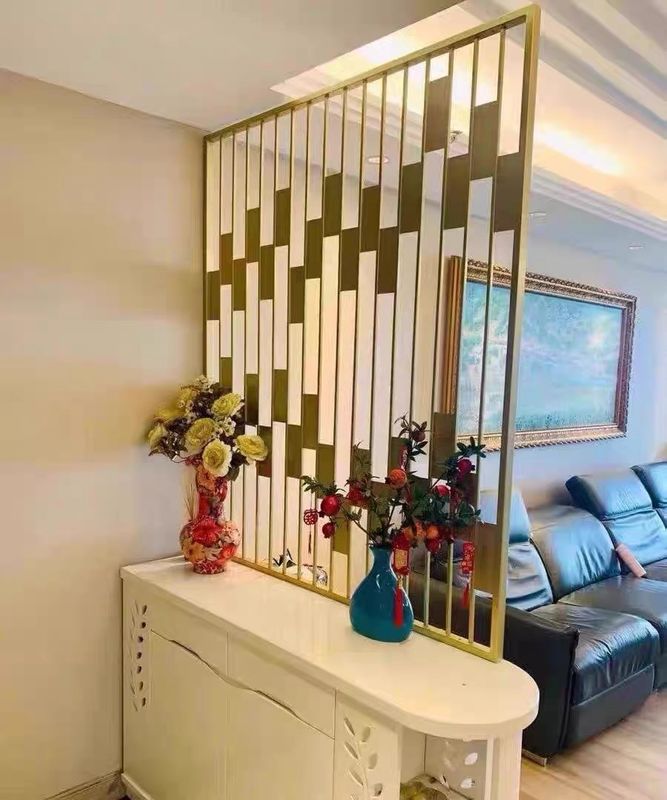 Low Maintenance Stainless Steel Screen Partition For Indoor Metal Room Divider