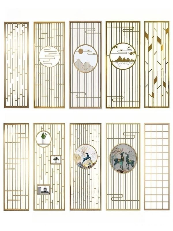 Contemporary Decorative Metal Room Divider Thickness Customized