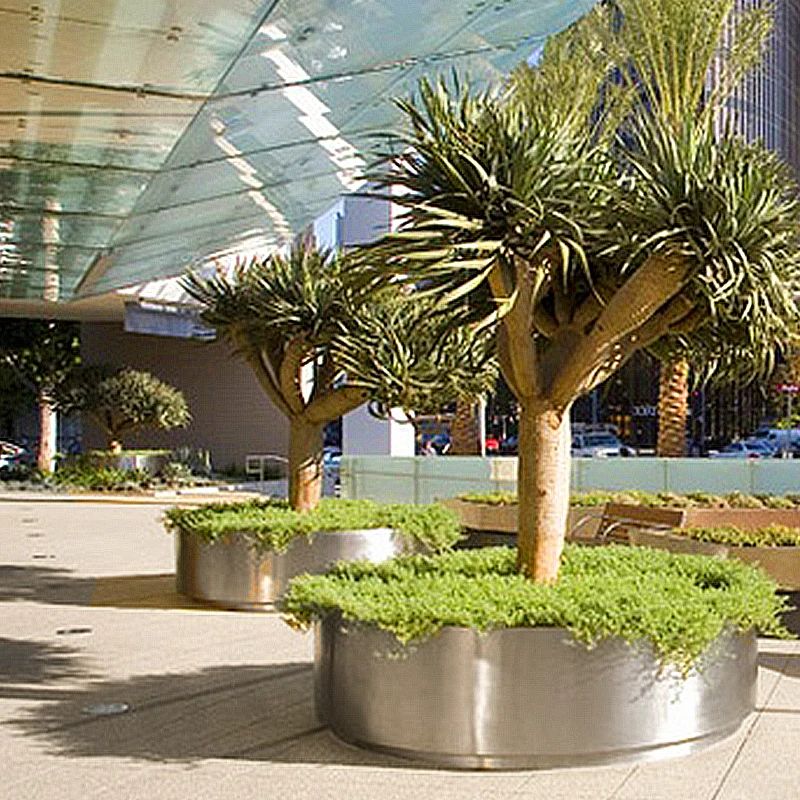 High Durability Stainless Steel Flowerpot For  Indoor And Outdoor