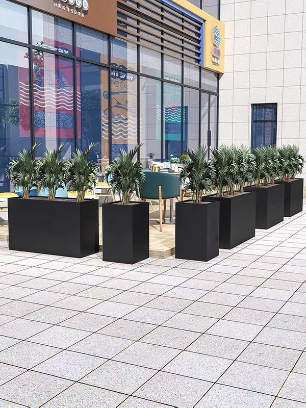Round Stainless Steel Flowerpot High Durability Smooth Surface